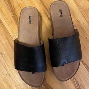 Leather slides super comfy!